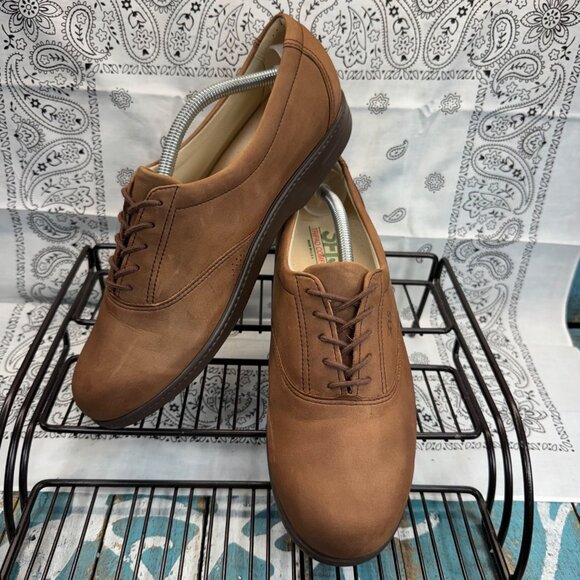 SAS TriPad Comfort Brown Leather Lace Up Shoes Women's Size 10N Made in USA - Picture 2 of 9